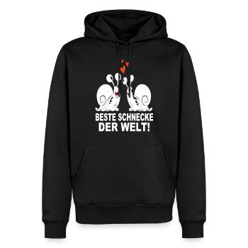 Schnecke Schneckenhaus Beste Freunde Welt Geschenk - Männer Premium Bio Hoodie - Schwarz - Vorne - Nico (187cm)