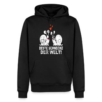 Schnecke Schneckenhaus Beste Freunde Welt Geschenk - Männer Premium Bio Hoodie - Schwarz - Vorne - Nico (187cm)