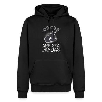 Orcas Gebiete Meer Pandas Pandas Ozean Tier Fisch - Männer Premium Bio Hoodie - Schwarz - Vorne - Nico (187cm)