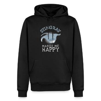 Stachelrochen macht mich glücklich Save Ocean Anim - Männer Premium Bio Hoodie - Schwarz - Vorne - Nico (187cm)