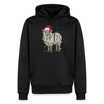 Lustiges Schaf Weihnachten Nikolaus Geschenk - Männer Premium Bio Hoodie - Schwarz - Vorne - Nico (187cm)