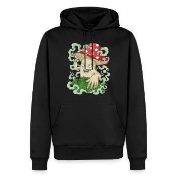 Magic Mushroom Kiffer Geschenk Shrooms Marijuana - Männer Premium Bio Hoodie - Schwarz - Vorne - Nico (187cm)