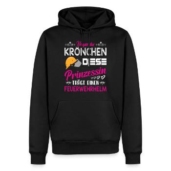 freiwillige Feuerwehr Feuerwehrfrau Mädchen Jugend - Männer Premium Bio Hoodie - Schwarz - Vorne - Nico (187cm)
