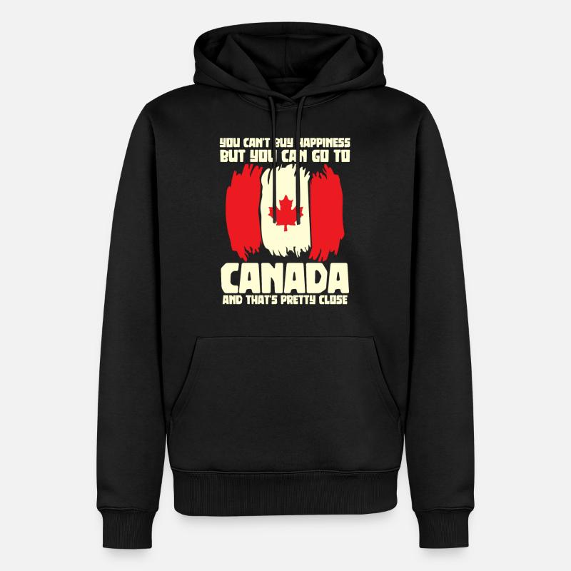 Canada Drapeau canadien Canadiens - Sweat à capuche Premium bio Homme - noir