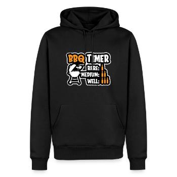 BBQ BBQ Timer BBQ Grill BBQ Zubehör BBQ - Männer Premium Bio Hoodie - Schwarz - Vorne - Nico (187cm)