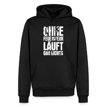Feuerwerk Pyromane Silvester Pyro Pyrotechnik - Männer Premium Bio Hoodie - Schwarz - Vorne - Nico (187cm)