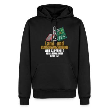 Beruf Land und Baumaschinenmechatroniker Geschenk - Männer Premium Bio Hoodie - Schwarz - Vorne - Nico (187cm)
