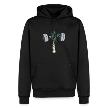 Fitness Lauch Mindset ist alles Vegan - Männer Premium Bio Hoodie - Schwarz - Vorne - Nico (187cm)