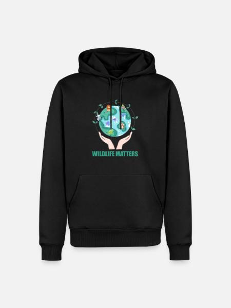 funny conservation environment gift idea - Men’s Premium Organic Hoodie - black