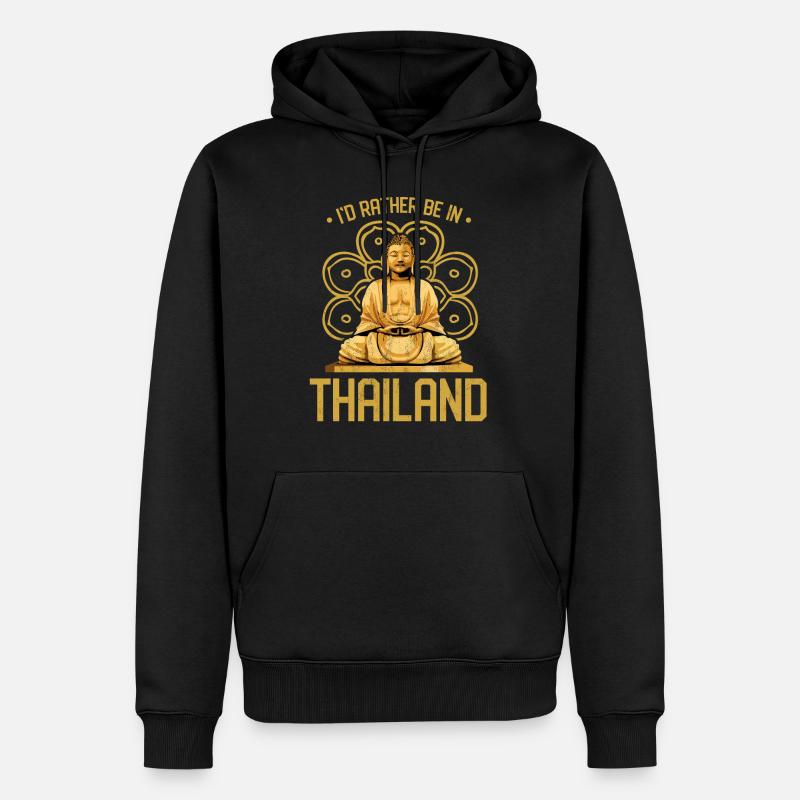 Thailand - Männer Premium Bio Hoodie - Schwarz