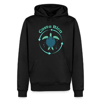Costa Rica Vintage Tribal Turtle Gift Idea - Sweat à capuche Premium bio Homme - noir - Devant - Nico (187cm)