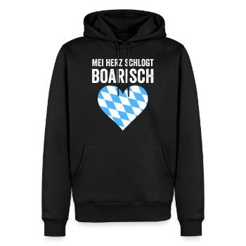 Boarisch Bayern Bayer Bayerisch Bairisch Bayrisch - Männer Premium Bio Hoodie - Schwarz - Vorne - Nico (187cm)