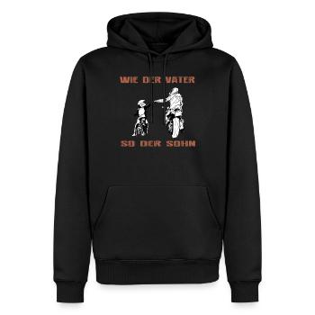 Cadeau de motard de vélo de cycliste de moto pour enfants - Sweat à capuche Premium bio Homme - noir - Devant - Nico (187cm)