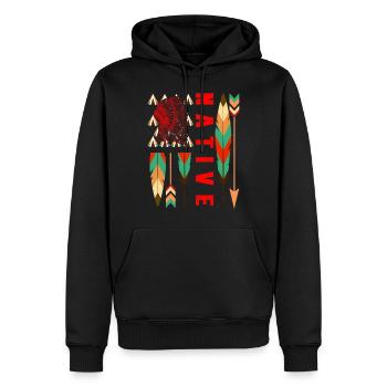 Indigenous Peoples Day Indian Native American USA - Men’s Premium Organic Hoodie - black - Front - Nico (187cm)