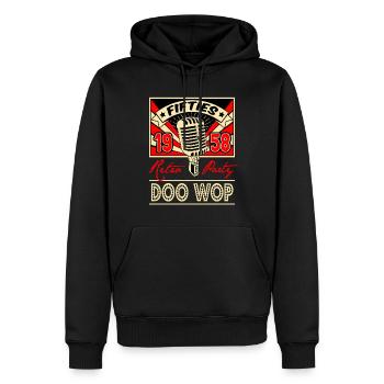 Doo Wop 1950s Sock Hop Dance Vintage Rockabilly - Männer Premium Bio Hoodie - Schwarz - Vorne - Nico (187cm)