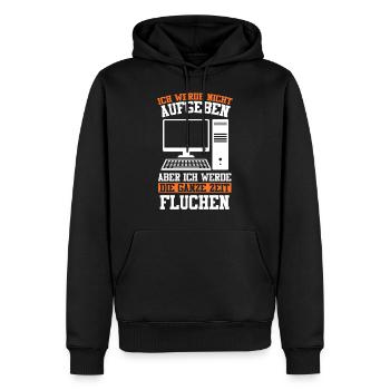 Admin Softwareentwickler Informatik Lustige Sprüch - Männer Premium Bio Hoodie - Schwarz - Vorne - Nico (187cm)