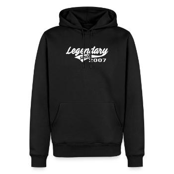 15. Geburtstag Legendär seit 2007 Geschenk - Männer Premium Bio Hoodie - Schwarz - Vorne - Nico (187cm)
