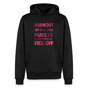 Arbeitskleidung Burnout Funny Shirt - Männer Premium Bio Hoodie - Schwarz - Vorne - Nico (187cm)
