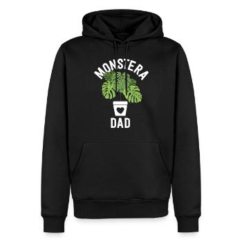 Monstera Dad Plant Dad Geschenke Plant Daddy Shirt - Männer Premium Bio Hoodie - Schwarz - Vorne - Nico (187cm)