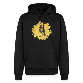 Falke - Männer Premium Bio Hoodie - Schwarz - Vorne - Nico (187cm)