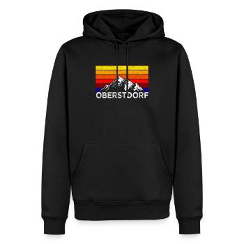 Oberstdorf Berge Alpen - Männer Premium Bio Hoodie - Schwarz - Vorne - Nico (187cm)