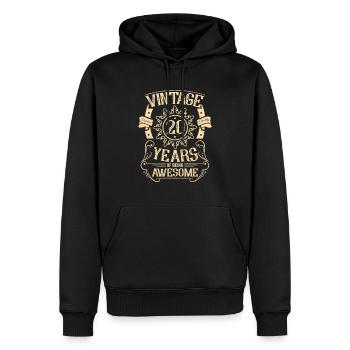 20 anniversaire Vintage Awesome - Sweat à capuche Premium bio Homme - noir - Devant - Nico (187cm)
