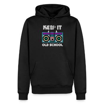 90er Jahre 90er Kostüm 90er party 90er Mode - Männer Premium Bio Hoodie - Schwarz - Vorne - Nico (187cm)