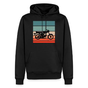 Simson fan rétro s51 gdr conception de cyclomoteur - Sweat à capuche Premium bio Homme - noir - Devant - Nico (187cm)