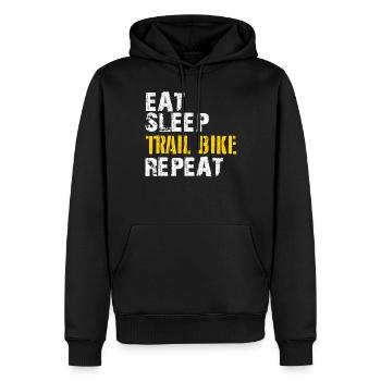 Trail Bike - Männer Premium Bio Hoodie - Schwarz - Vorne - Nico (187cm)