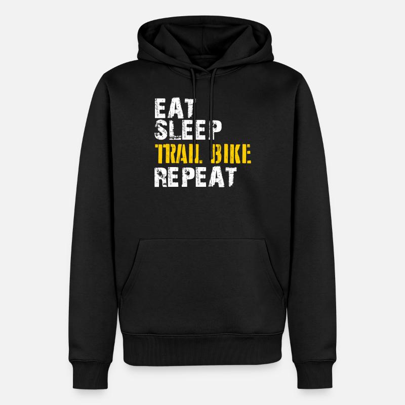 Trail Bike - Sweat à capuche Premium bio Homme - noir