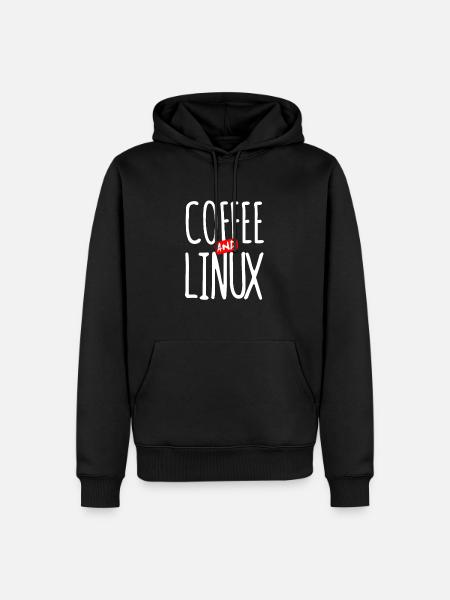 Powiedzenia Geek Linux Coffee Nerd PC - Herre Premium økologisk hoodie - sort