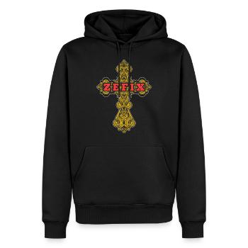 Zefix Cross Grantler Costume - Sweat à capuche Premium bio Homme - noir - Devant - Nico (187cm)