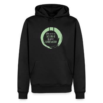 Zen Kreis Symbol Ruhe Kraft Meditation Geschenk - Männer Premium Bio Hoodie - Schwarz - Vorne - Nico (187cm)