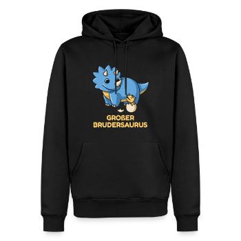 Großer Brudersaurus 2020 Bruder Dino Geschenk zur - Männer Premium Bio Hoodie - Schwarz - Vorne - Nico (187cm)