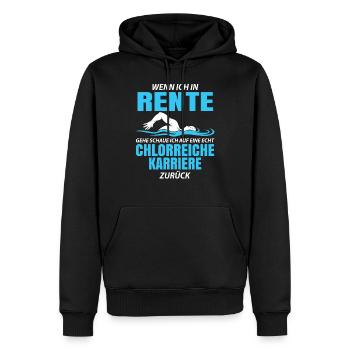 Rente Schwimmlehrer Bademeister Bademeisterin - Männer Premium Bio Hoodie - Schwarz - Vorne - Nico (187cm)