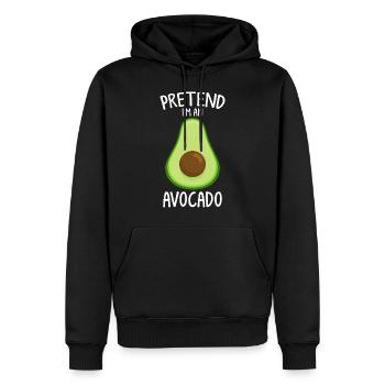 Pretend I'm An Avocado Funny Halloween Fruit Gifth - Sweat à capuche Premium bio Homme - noir - Devant - Nico (187cm)