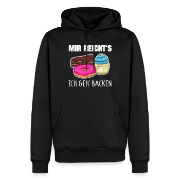 Mir reichts ich geh Backen Konditor Bäcker - Männer Premium Bio Hoodie - Schwarz - Vorne - Nico (187cm)