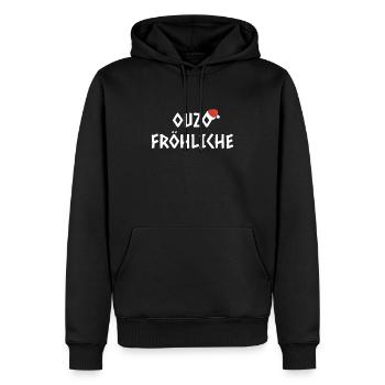 Ouzo Fröhliche Weihnachten Griechenland Spruch - Männer Premium Bio Hoodie - Schwarz - Vorne - Nico (187cm)