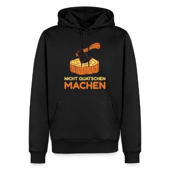 nicht quatschen machen Damen Macher Mechatroniker - Männer Premium Bio Hoodie - Schwarz - Vorne - Nico (187cm)