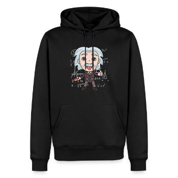 Crâne avec des fleurs Meilleur cadeau - Sweat à capuche Premium bio Homme - noir - Devant - Nico (187cm)