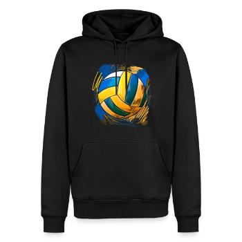 Vintage Volleyball Geschenk für Volley Player Sport - Männer Premium Bio Hoodie - Schwarz - Vorne - Nico (187cm)