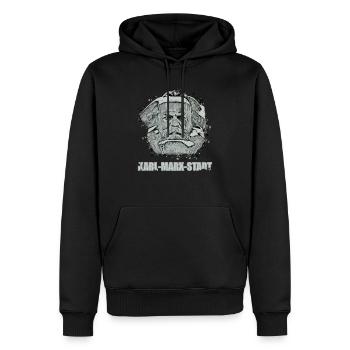lustiges Chemnitz Karl Marx Stadt Nischel Geschenk - Männer Premium Bio Hoodie - Schwarz - Vorne - Nico (187cm)