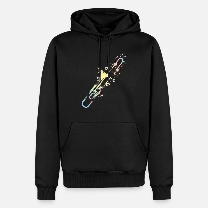 Splash Posaune - Männer Premium Bio Hoodie - Schwarz