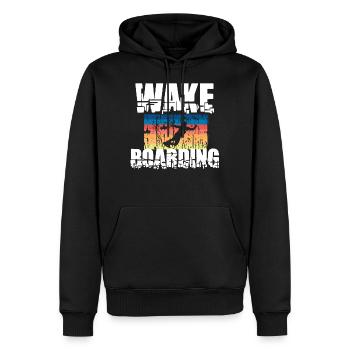 Wakeboard Wakeboard - Sweat à capuche Premium bio Homme - noir - Devant - Nico (187cm)