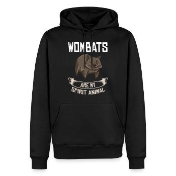 Wombat Australien Lustiges Nacktnasenwombat - Männer Premium Bio Hoodie - Schwarz - Vorne - Nico (187cm)