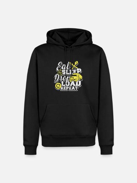 LKW - Männer Premium Bio Hoodie - Schwarz