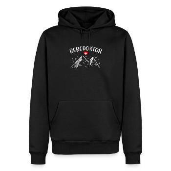 Bergdoktor Berg Apres Ski Skifahren Geschenk - Männer Premium Bio Hoodie - Schwarz - Vorne - Nico (187cm)
