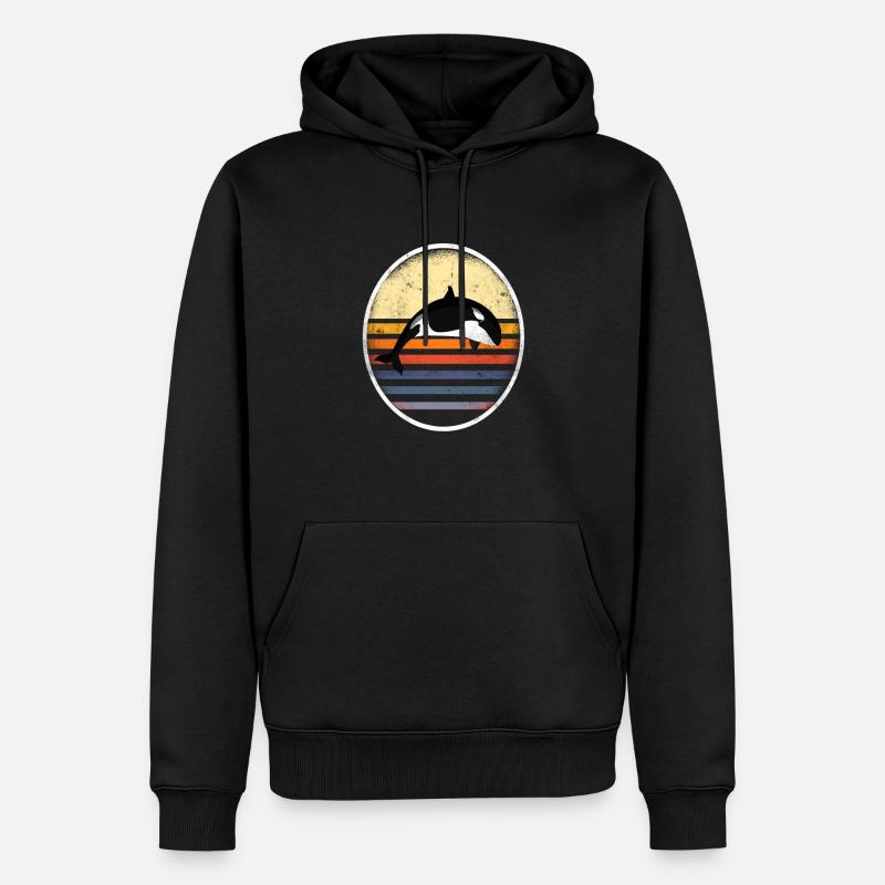 Orques - Sweat à capuche Premium bio Homme - noir