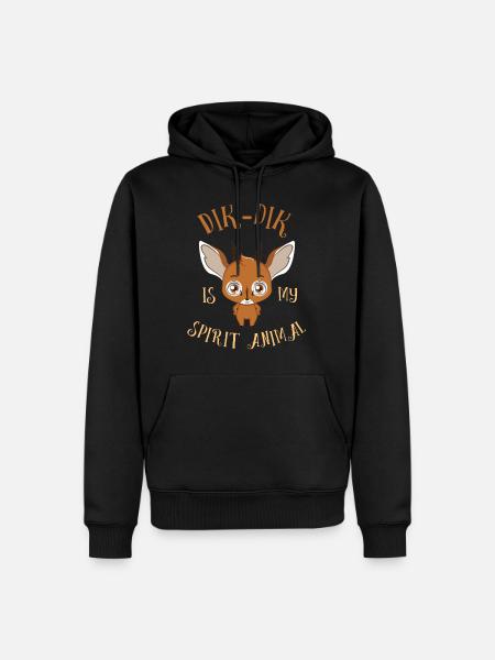 Dik-Dik Is My Spirit Animal Afrika Baby Antelope - Ekologiczna męska bluza z kapturem Premium - czarny