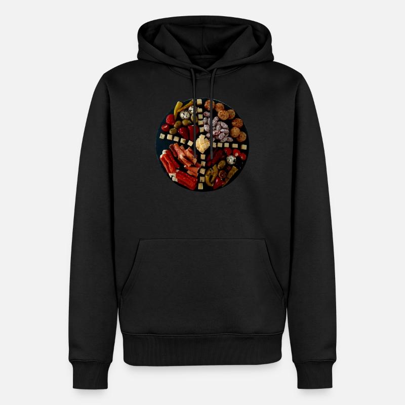 Antipasti Platte - Männer Premium Bio Hoodie - Schwarz